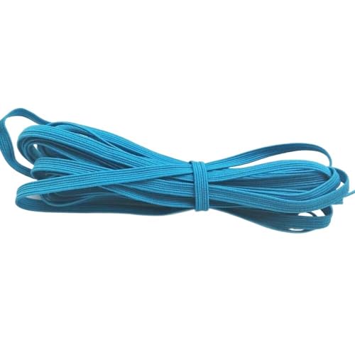 GIAYEU Gummiband for Nähen, Bunte elastische runde Gummibänder, 6 mm Seil, Gummiband, Linie, Spandexband, Taillenband, Kleidungsstück(Blue) von GIAYEU