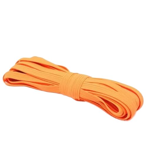 GIAYEU Gummiband for Nähen, Bunte elastische runde Gummibänder, 6 mm Seil, Gummiband, Linie, Spandexband, Taillenband, Kleidungsstück(Orange) von GIAYEU