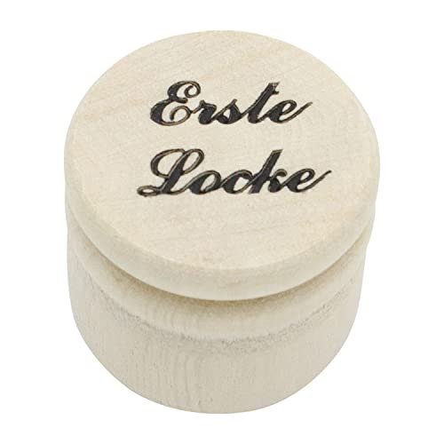 GICO "Erste Locke Natur - Holzdose Döschen aus Holz Ø 3,5 cm mit Schraubverschluß,7019 von GICO