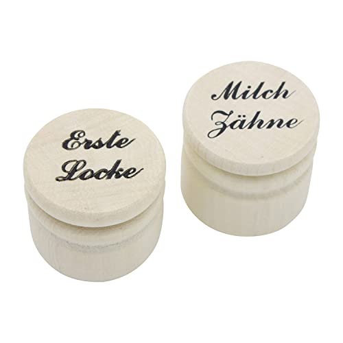 GICO Holzdosen Set Erste Locke und Milchzähne (klein) 7005-7019 von GICO