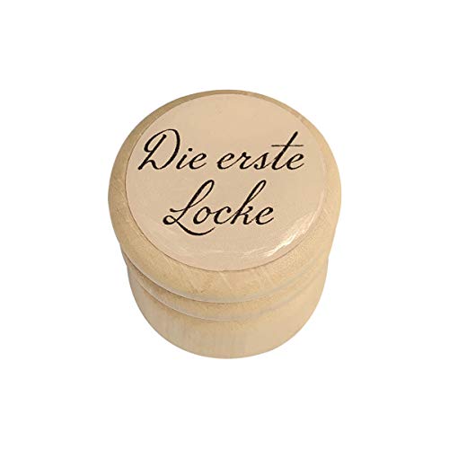 GICO Milchzähne Zahndose und Dose Erste Locke - Bilderdose Milchzahn - Classic Box aus Holz mit Drehverschluss 34 mm - 7022 von GICO