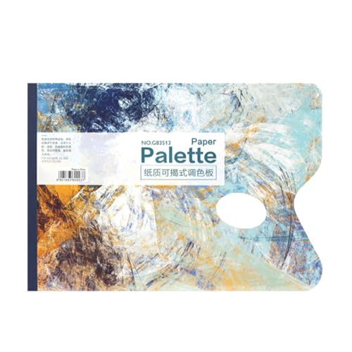 Einweg-Papierpalette (25 Blatt) – Weiß – auslaufsichere Beschichtung – Öl, Acryl, Aquarell – 21 x 29,7 cm von GIEEU