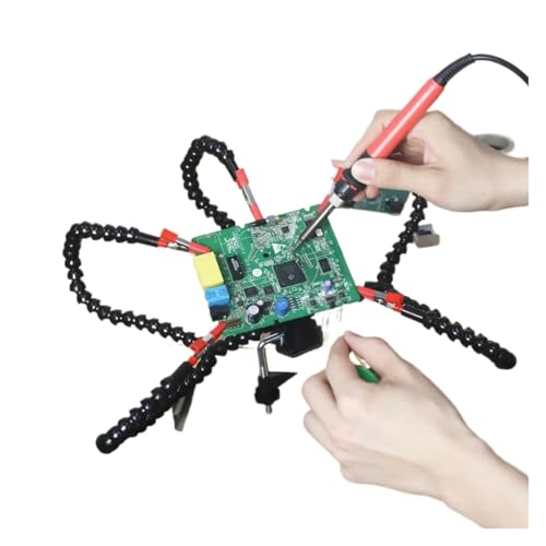 GIFANNY Multi Löten Helfende Hand Werkzeug Tisch Clip Dritte Hand Löten Ständer Schweißen PCB Flexible Arm Löten Werkzeug(SN5BK) von GIFANNY