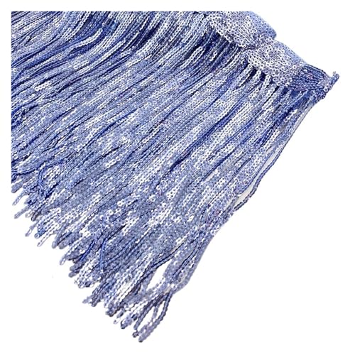 GIJMZY Fransenbesatz Spitze 2 Yards 20cm Pailletten Pailletten Quaste Spitze Fransenbesatz Mesh Stoff DIY Leistung Rock Hochzeit Kleid Dekor Nähen Material(Color19) von GIJMZY