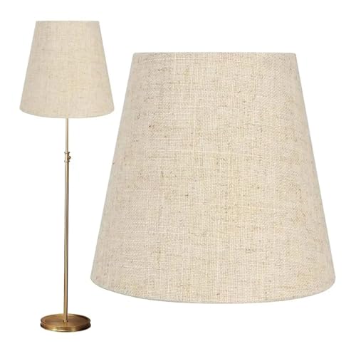 GIJMZY Lampenschirm Lampenschirme Kronleuchter Tisch Lampenschirm Kleiner Boden Drumcover Stoff Stoff Ersatz Beige von GIJMZY