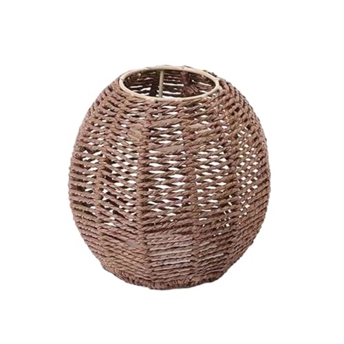 GIJMZY Lampenschirm Rattan-Lampenschirm, geometrischer Lampenschirm, Lampenschirm for Pendelleuchte, Hängelampe, handgewebt, Lampenschirm for Leuchte, Schlafzimmer(04) von GIJMZY