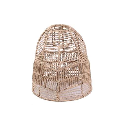 GIJMZY Lampenschirm Rattan-Lampenschirm, geometrischer Lampenschirm, Lampenschirm for Pendelleuchte, Hängelampe, handgewebt, Lampenschirm for Leuchte, Schlafzimmer(06) von GIJMZY