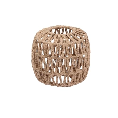 GIJMZY Lampenschirm Rattan-Lampenschirm, geometrischer Lampenschirm, Lampenschirm for Pendelleuchte, Hängelampe, handgewebt, Lampenschirm for Leuchte, Schlafzimmer(10) von GIJMZY