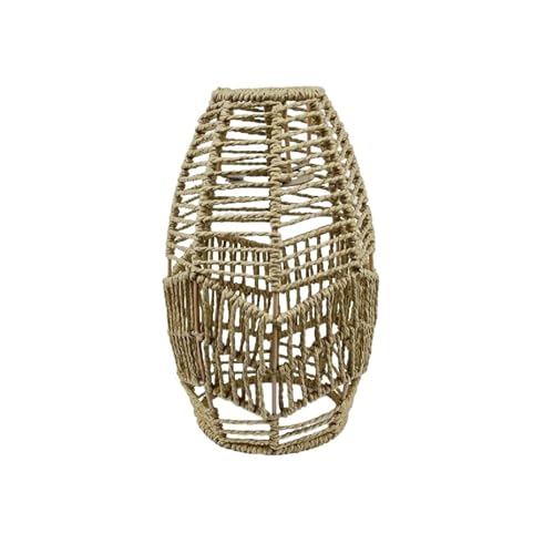 GIJMZY Lampenschirm Rattan-Lampenschirm, geometrischer Lampenschirm, Lampenschirm for Pendelleuchte, Hängelampe, handgewebt, Lampenschirm for Leuchte, Schlafzimmer(11) von GIJMZY