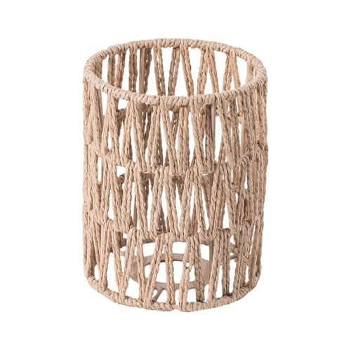 GIJMZY Lampenschirm Rattan Lampenschirm Pendellampe 11,5 x 15 cm Pendellampenschirm Handgewebt Wohndekor Deckenlampe gewebter Lampenschirm von GIJMZY