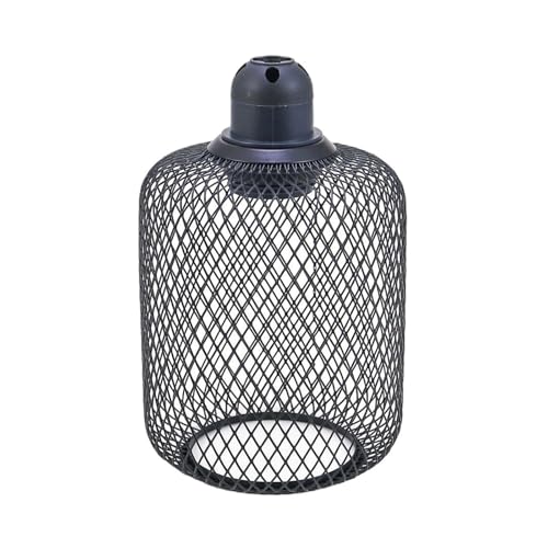 GIJMZY Lampenschirm Retro-Stil Eisen Lampe Abdeckungen Innen Beleuchtung Lampenschirm Beleuchtung Leuchten Lampe Schatten Mesh Ball Hause Dekoration(Black-B) von GIJMZY