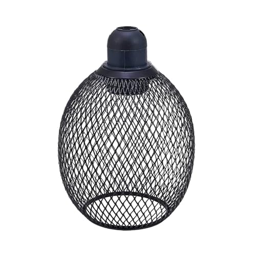 GIJMZY Lampenschirm Retro-Stil Eisen Lampe Abdeckungen Innen Beleuchtung Lampenschirm Beleuchtung Leuchten Lampe Schatten Mesh Ball Hause Dekoration(Black-C) von GIJMZY