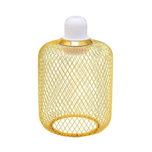 GIJMZY Lampenschirm Retro-Stil Eisen Lampe Abdeckungen Innen Beleuchtung Lampenschirm Beleuchtung Leuchten Lampe Schatten Mesh Ball Hause Dekoration(Gold-B) von GIJMZY