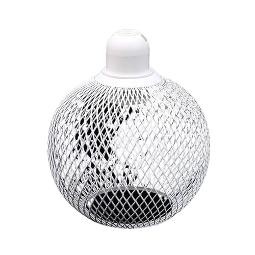 GIJMZY Lampenschirm Retro-Stil Eisen Lampe Abdeckungen Innen Beleuchtung Lampenschirm Beleuchtung Leuchten Lampe Schatten Mesh Ball Hause Dekoration(White-A) von GIJMZY