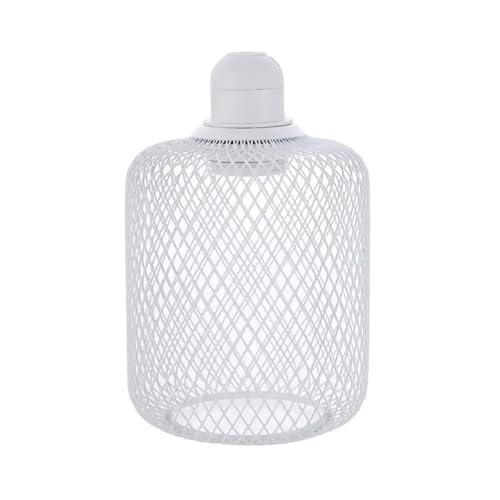 GIJMZY Lampenschirm Retro-Stil Eisen Lampe Abdeckungen Innen Beleuchtung Lampenschirm Beleuchtung Leuchten Lampe Schatten Mesh Ball Hause Dekoration(White-B) von GIJMZY