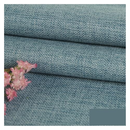 GIJMZY Leinenstoff Linen Fabric by The Meter for Upholstered Sofa Covers Furniture Sewing Coarse Thickened Cotton Flax Plain Textile Decorative DIY(Azure Blue) von GIJMZY