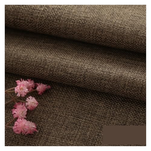 GIJMZY Leinenstoff Linen Fabric by The Meter for Upholstered Sofa Covers Furniture Sewing Coarse Thickened Cotton Flax Plain Textile Decorative DIY(Coffee) von GIJMZY