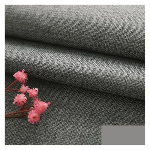 GIJMZY Leinenstoff Linen Fabric by The Meter for Upholstered Sofa Covers Furniture Sewing Coarse Thickened Cotton Flax Plain Textile Decorative DIY(Dark Gray) von GIJMZY