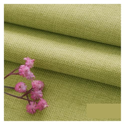 GIJMZY Leinenstoff Linen Fabric by The Meter for Upholstered Sofa Covers Furniture Sewing Coarse Thickened Cotton Flax Plain Textile Decorative DIY(Fruit Green) von GIJMZY