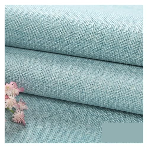 GIJMZY Leinenstoff Linen Fabric by The Meter for Upholstered Sofa Covers Furniture Sewing Coarse Thickened Cotton Flax Plain Textile Decorative DIY(Light Blue) von GIJMZY