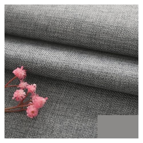 GIJMZY Leinenstoff Linen Fabric by The Meter for Upholstered Sofa Covers Furniture Sewing Coarse Thickened Cotton Flax Plain Textile Decorative DIY(Light Grey) von GIJMZY