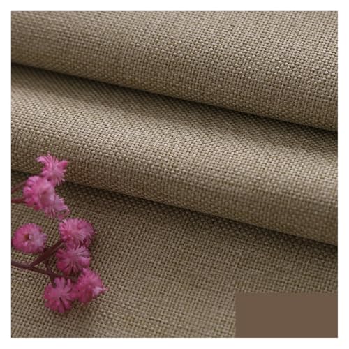 GIJMZY Leinenstoff Linen Fabric by The Meter for Upholstered Sofa Covers Furniture Sewing Coarse Thickened Cotton Flax Plain Textile Decorative DIY(Log Color) von GIJMZY