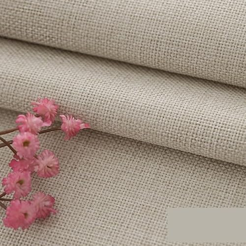 GIJMZY Leinenstoff Linen Fabric by The Meter for Upholstered Sofa Covers Furniture Sewing Coarse Thickened Cotton Flax Plain Textile Decorative DIY(Milk Yellow) von GIJMZY