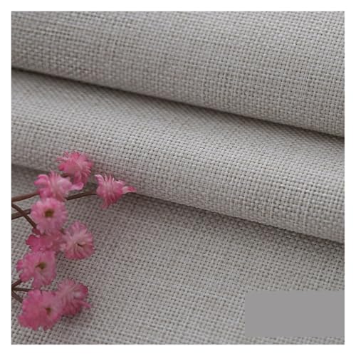 GIJMZY Leinenstoff Linen Fabric by The Meter for Upholstered Sofa Covers Furniture Sewing Coarse Thickened Cotton Flax Plain Textile Decorative DIY(Silver Gray) von GIJMZY