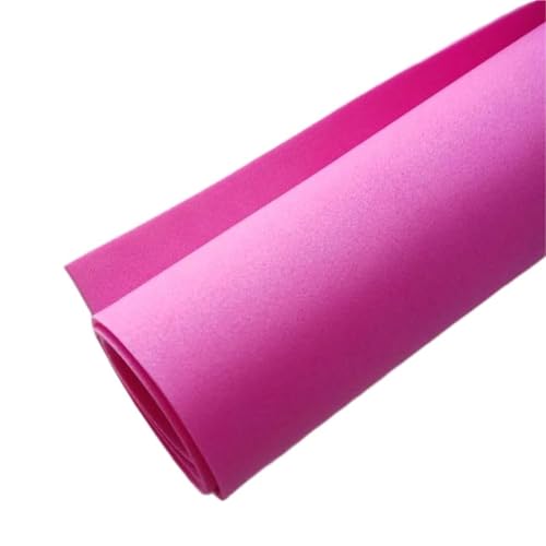 GIJMZY Moosgummi-Platten 10 Stück 2 mm Schaumstoff, Scrapbooking, Basteln for Hochzeit, Blumenwand, Hintergrund, Dekor, DIY, handgefertigtes Material, Geschenkkarte(Rose Red,50X50cm) von GIJMZY