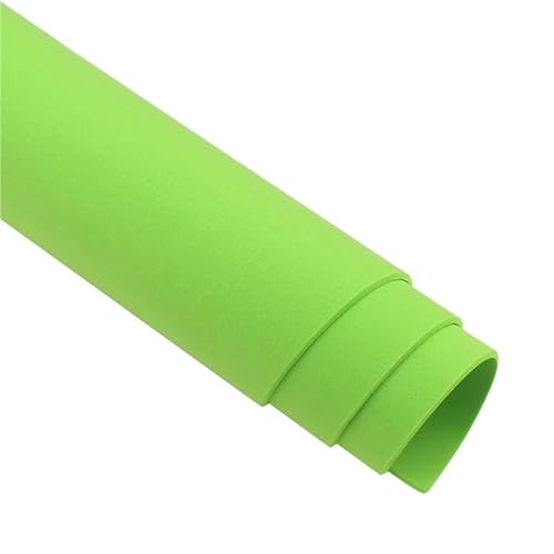 GIJMZY Moosgummi-Platten 10 stücke 50 * 50 cm 2mm PE Schaum Papier Handgemachte Blätter Schwamm Scrapbooking Handwerk for Hintergrund DIY Handgemachte Geschenk Karte Dekor(Light Green) von GIJMZY