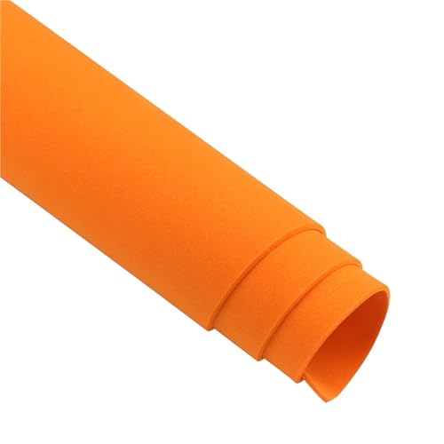 GIJMZY Moosgummi-Platten 10 stücke 50 * 50 cm 2mm PE Schaum Papier Handgemachte Blätter Schwamm Scrapbooking Handwerk for Hintergrund DIY Handgemachte Geschenk Karte Dekor(Orange) von GIJMZY