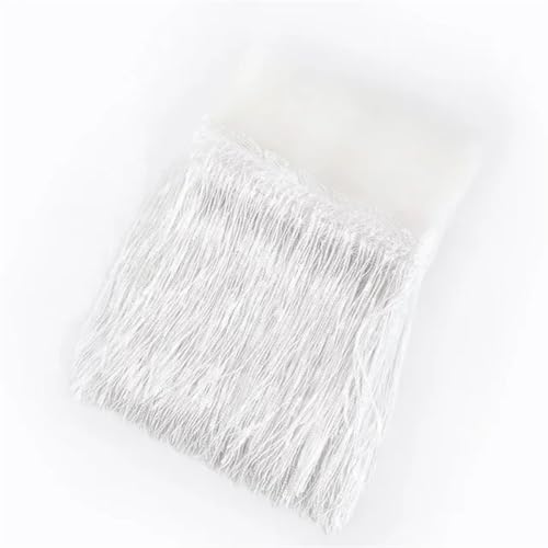 GIJMZY Pailletten Fransen Besatz 1/2/4Yard 20cm Pailletten Quaste Spitze Trim Glitter Fringe Band DIY Handgemachte Dance Performance Kleidung Dekoration Material(18Transparent,4Yards) von GIJMZY