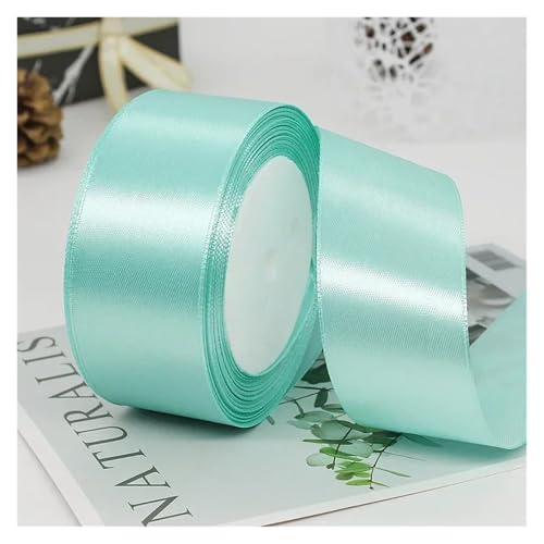 GIJMZY Satinband Bänder 50 Farben 4 cm Hochzeit Geschenk Verpackung Bänder Schleife DIY Handwerk Handgemachte Scrapbooking Material Kuchen Boxen Verpackung Band Backen(Aqua Green) von GIJMZY