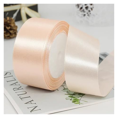 GIJMZY Satinband Bänder 50 Farben 4 cm Hochzeit Geschenk Verpackung Bänder Schleife DIY Handwerk Handgemachte Scrapbooking Material Kuchen Boxen Verpackung Band Backen(Champagne) von GIJMZY