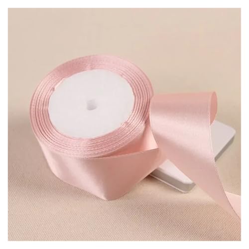 GIJMZY Satinband Bänder 50 Farben 4 cm Hochzeit Geschenk Verpackung Bänder Schleife DIY Handwerk Handgemachte Scrapbooking Material Kuchen Boxen Verpackung Band Backen(Coral pink) von GIJMZY