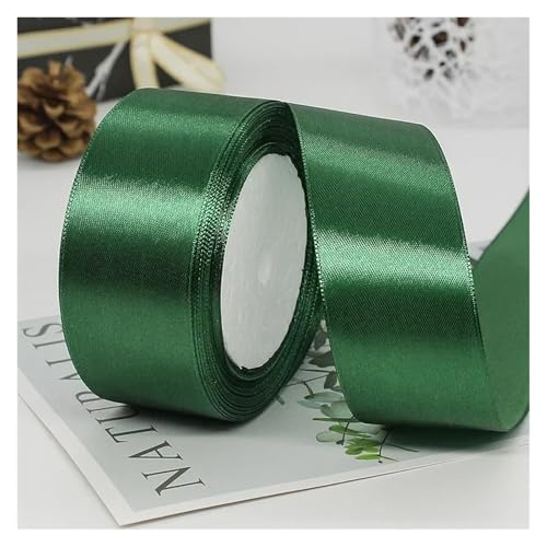 GIJMZY Satinband Bänder 50 Farben 4 cm Hochzeit Geschenk Verpackung Bänder Schleife DIY Handwerk Handgemachte Scrapbooking Material Kuchen Boxen Verpackung Band Backen(Dark Green) von GIJMZY