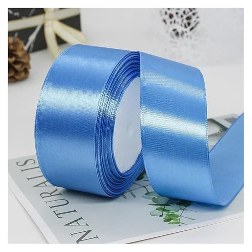 GIJMZY Satinband Bänder 50 Farben 4 cm Hochzeit Geschenk Verpackung Bänder Schleife DIY Handwerk Handgemachte Scrapbooking Material Kuchen Boxen Verpackung Band Backen(Diamond Blue) von GIJMZY