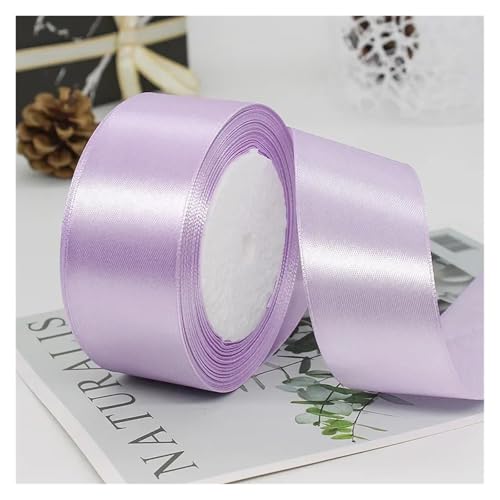 GIJMZY Satinband Bänder 50 Farben 4 cm Hochzeit Geschenk Verpackung Bänder Schleife DIY Handwerk Handgemachte Scrapbooking Material Kuchen Boxen Verpackung Band Backen(Light pink Purple) von GIJMZY