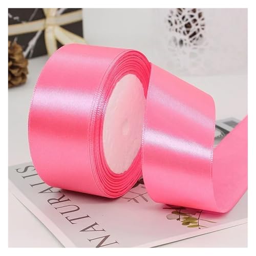 GIJMZY Satinband Bänder 50 Farben 4 cm Hochzeit Geschenk Verpackung Bänder Schleife DIY Handwerk Handgemachte Scrapbooking Material Kuchen Boxen Verpackung Band Backen(Peach) von GIJMZY