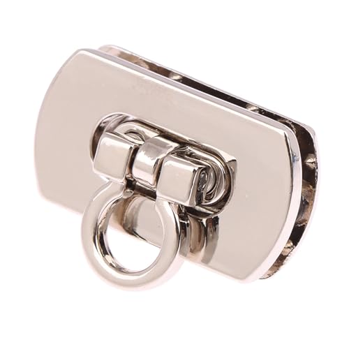 Verschluss Schloss für Tasche Metall Quadrat Oval Twist Lock kleine Tasche Turn Lock Twist Lock Verschluss Leder Handwerk Frauen Tasche Handtasche Schultertasche Geldbörse DIY Hardware(N2 Silver) von GIJMZY