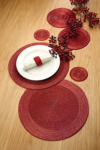 Platzset "Glasperlen", 35 cm, rot von GILDE