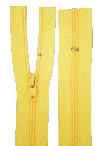 GIM Reißverschluss helles gelb für Bettwäsche Kopfkissen Bettbezüge schließbare Länge 135 cm von GIM