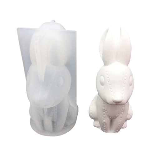 GIMOCOOL 3D Kaninchen Harzformen, Ostern Epoxidharz-Silikon-Schokoladenformen, Kerzenform Osterhase Kaninchen Silikonform Für DIY Seife, Kerzen, Schokoladenkuchen Dekoration von GIMOCOOL