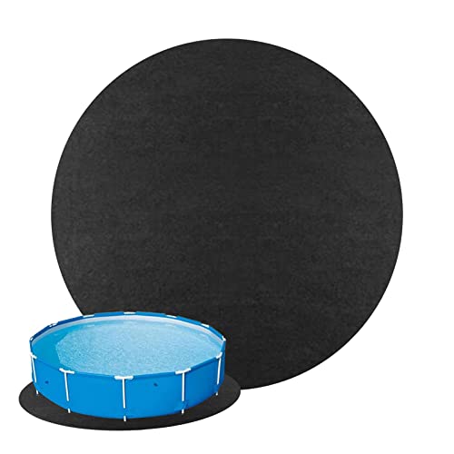 GIMOCOOL Schwimmbecken Matte Pool Bodenplane, 4x4m Poolmatten Schutzboden Outdoor, Whirlpool Matte, Runde Pool Auskleidung Für Oberirdische Schwimmbäder, Wasserabsorbierende Filzmatte von GIMOCOOL