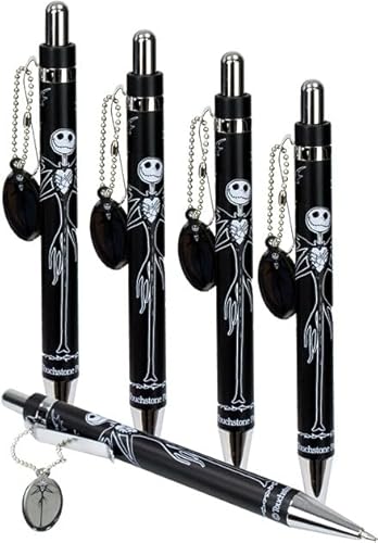 GIMSS Nightmare Before Christmas Kugelschreiber Motiv Jack Skellington Stifte (5 Stück) Offizieller Lizenz Fanartikel Kugelschreiber Set von GIMSS