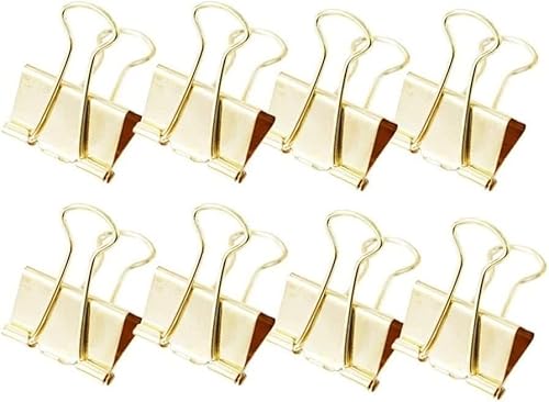 Binder-Clips, stationäre Papierklemmen, Metall-Bulldog-Clips, Büroklammern, Bulldog-Clips, Metallscharnier-Clip for Fotos, Fotos, Heimbürobedarf (Größe: 19 mm) (Size : 32mm*24 pcs) von GINTON