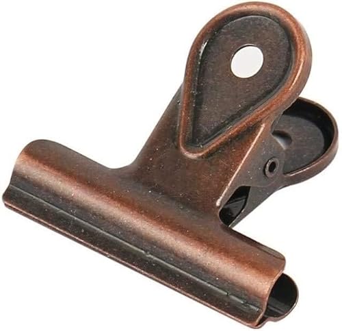 GINTON Binder-Clips, stationäre Papierklammern, Metall-Bulldog-Clips, 10 Stück Bulldog-Clips, Büroklammern, Metallscharnier-Clip-Ordner for Fotos, Heimbürobedarf (Size : 40mm) von GINTON