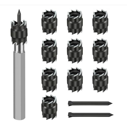 GIONAR 13-teiliges Schweißpunktfräser-Set, 3/8-Zoll-Sechskantschaft, Blechlochschneider, Punktschweißbohrer für Bohrmaschine, Automobil-Karosseriearbeitswerkzeug von GIONAR