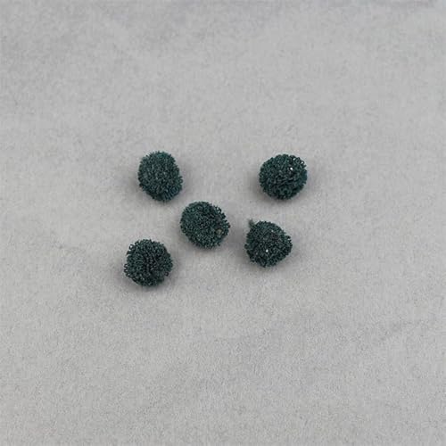 GIOTEL 300 Stücke 10mm elastische Spitze Kugeln for DIY Kopfbedeckung Bogen Zubehör handgefertigte Kleidung Hut Schuhe Dekor Gaze Blume (Color : Deep Green) von GIOTEL