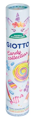 GIOTTO Stilnovo Acquarell Candy Collection, Farbstifte wasservermalbar in 18 Farben, Dose von GIOTTO